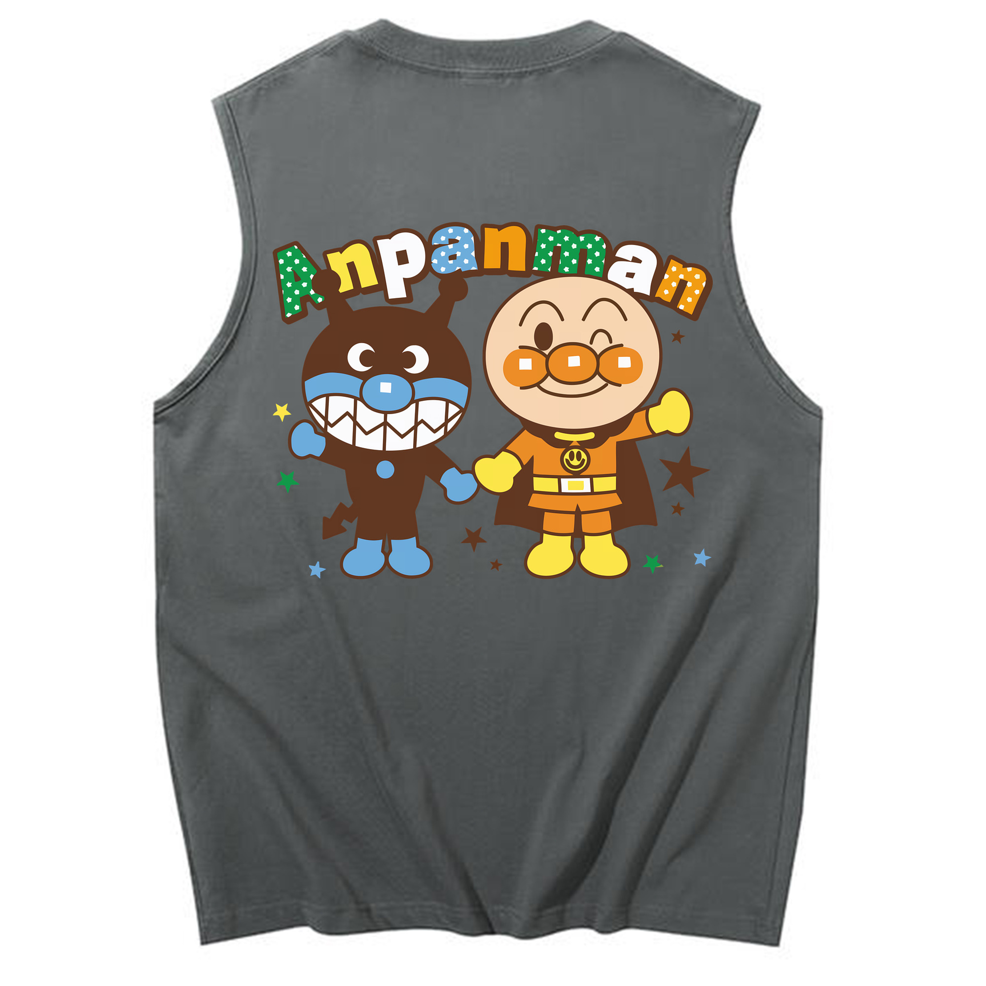 （画像用） アンパンマン Anpanman コットン100％タンクトップ（背面プリント）